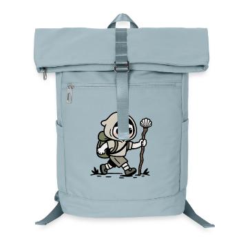 Pilger auf dem Jakobsweg - Laptop-Rucksack  - Eisblau - Vorne
