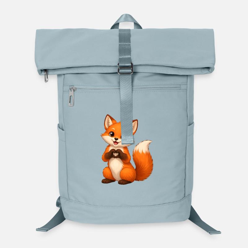 Forme de cœur de renard d’amour Sac à dos ordinateur