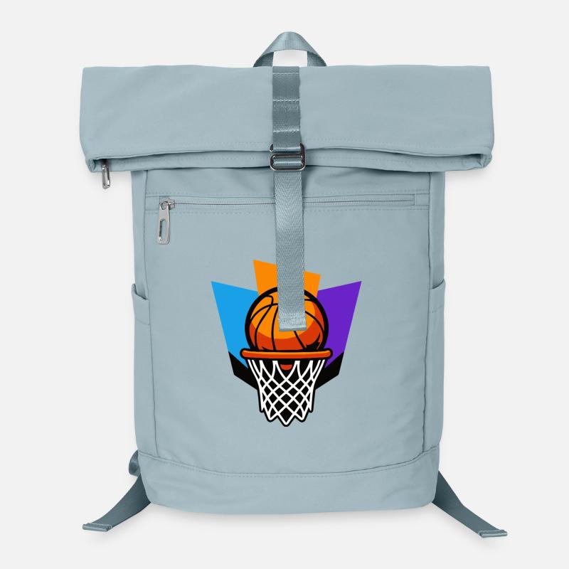 Conception graphique du dunk de panier de basket-ball Sac à dos ordinateur