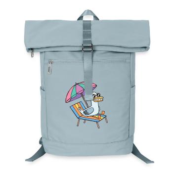 Möwe macht Urlaub - Laptop-Rucksack  - Eisblau - Vorne