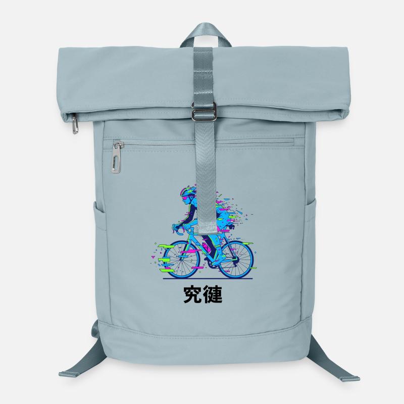 Cycliste Néon Glitch Sac à dos ordinateur