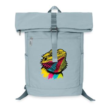 Bearded Dragon Pop Art Colorful Urban Style - Laptop Backpack - ice blue - Front