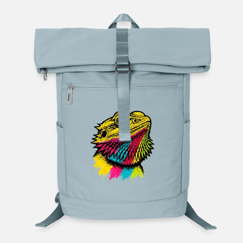 Bartagame Pop-Art Farbenfroher Stadtstil Laptop-Rucksack 