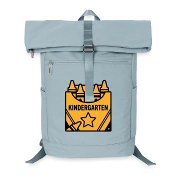 Crayons Kindergarten Logo - Laptop Backpack - ice blue - Front