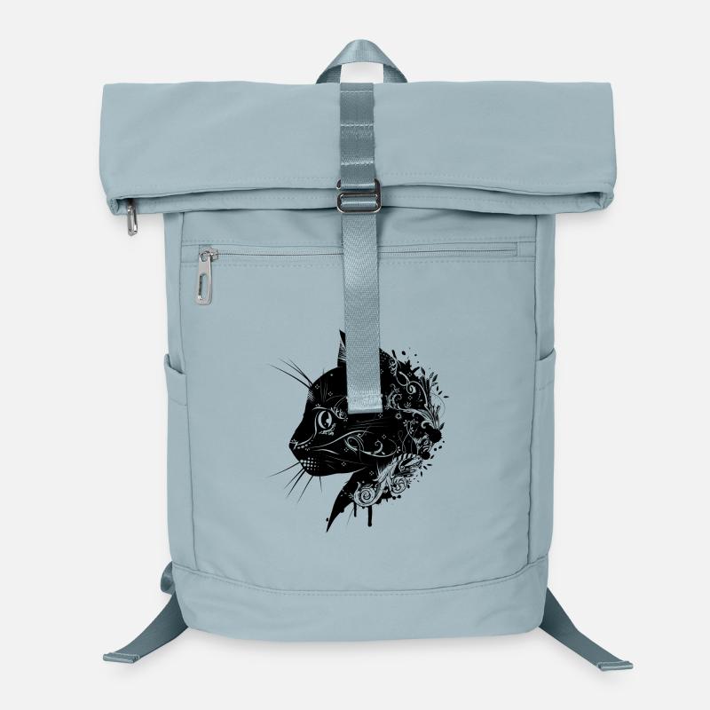 une tête florale d'un chat Sac à dos ordinateur