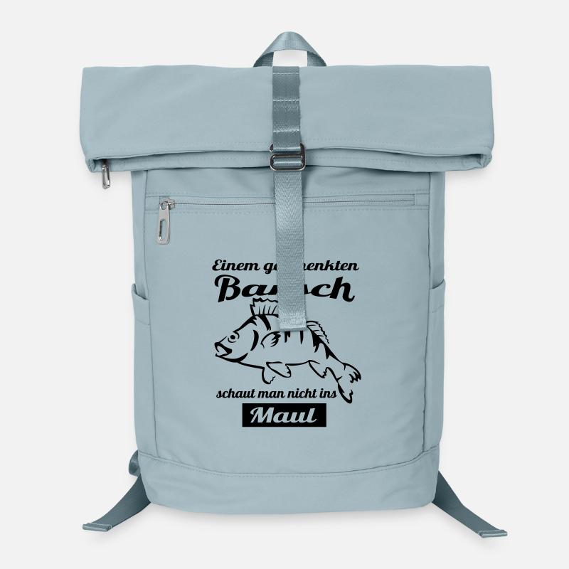 Angler Motiv mit Barsch Laptop-Rucksack 