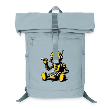 Alien Extraterrestrial Robot - Laptop Backpack - ice blue - Front