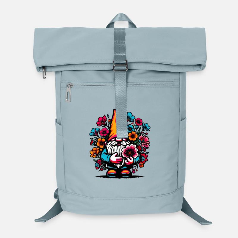 Zwerg mit Blumen Laptop-Rucksack 