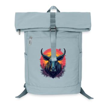 Futuristic bison at sunset - Laptop Backpack - ice blue - Front