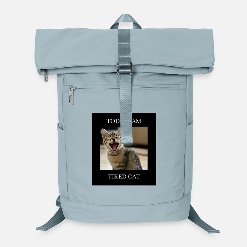 Chaton fatigué avec texte d’humour Sac à dos ordinateur