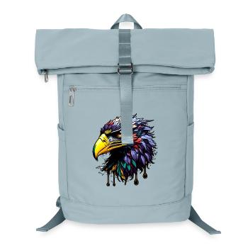 Bunter Adler mit hellen Federn - Laptop-Rucksack  - Eisblau - Vorne