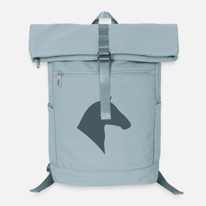 Minimalistischer Pferdekopf Silhouette Laptop-Rucksack 