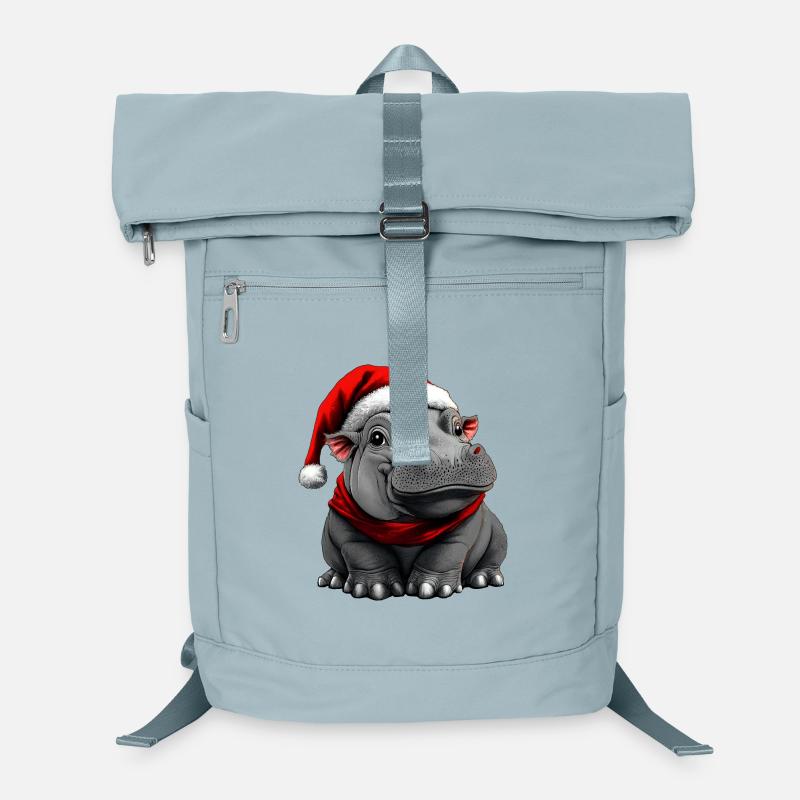 Noël des hippopotames Sac à dos ordinateur