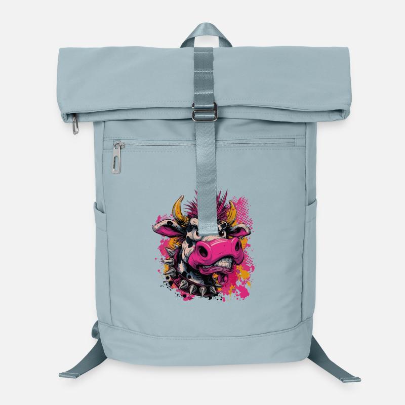 Punk Kuh – Wild and Rebellious Laptop Backpack