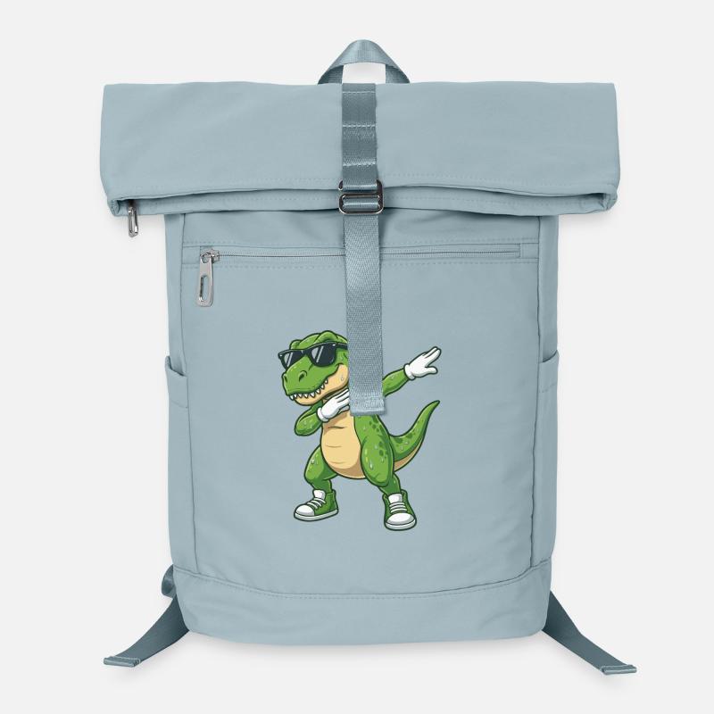 Funny Dabbing Dino Cartoon Laptop Backpack