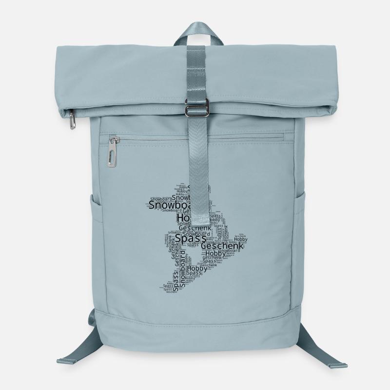 Motif minimaliste du snowboard - Sac à dos ordinateur - bleu glacier