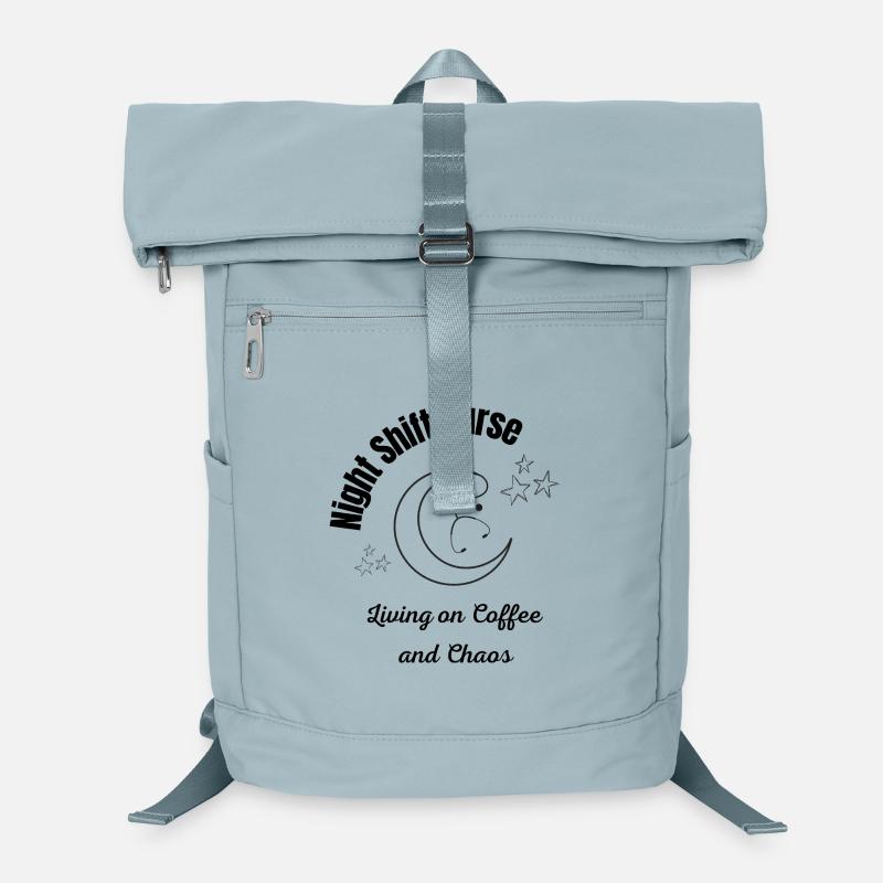 Night Shift Nurse - Coffee and Chaos Stethoscope M - Laptop Backpack - ice blue