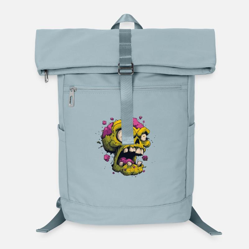 Explodierender Schädel – Comic Horror Motiv Laptop-Rucksack 