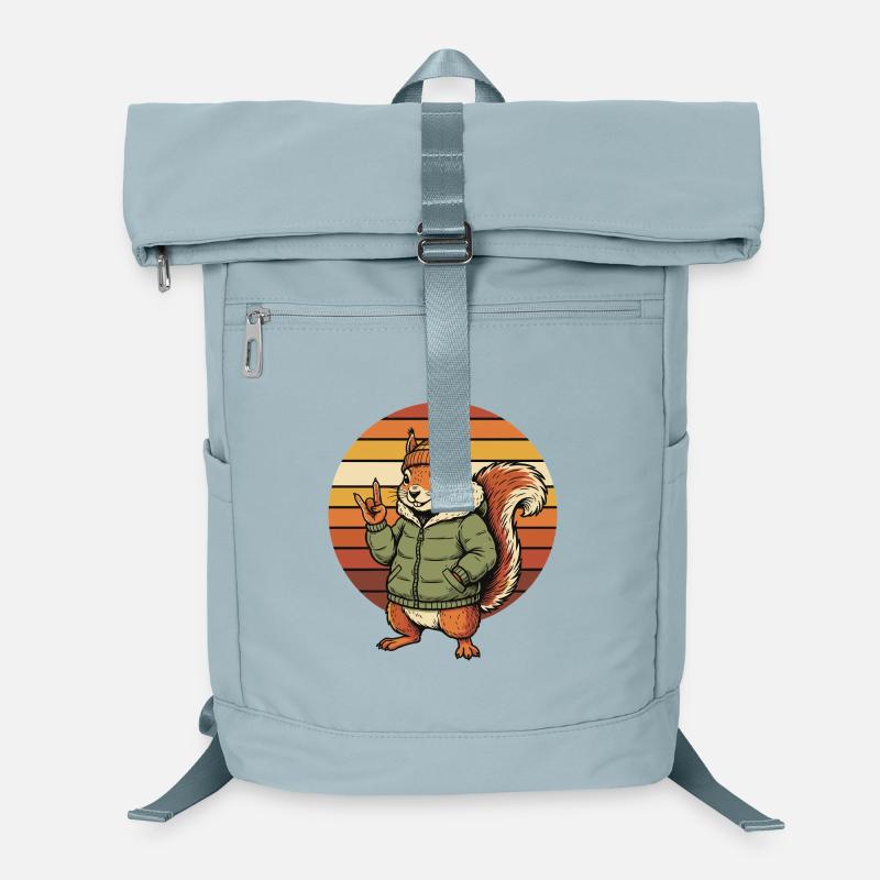 Cool Squirrel - Winter Retro Design Laptop Backpack