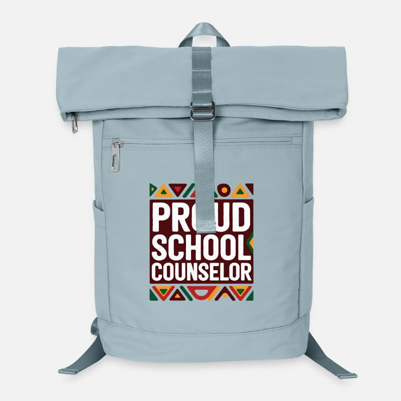 Proud School Counselor | Geometric Pattern Laptop Backpack