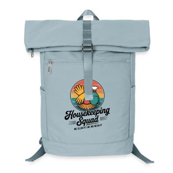 Lustiges Putzen Design - Laptop-Rucksack  - Eisblau - Vorne