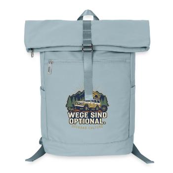 Offroad Spruch - Wege Sind Optional Retro - Laptop-Rucksack  - Eisblau - Vorne