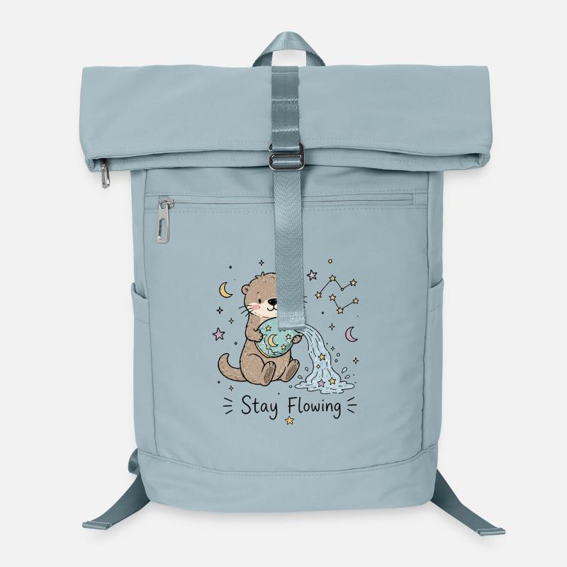 Astro Aquarius Otter – Stay Flowing Laptop Backpack