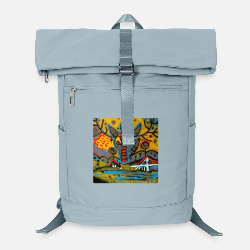 Bunte Graffiti-Landschaft Gjemnes Laptop-Rucksack 
