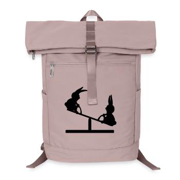 KINDER SPIELPLATZ SCHAUKELN - HASEN WIPPEN - Laptop-Rucksack  - Altrosa - Vorne