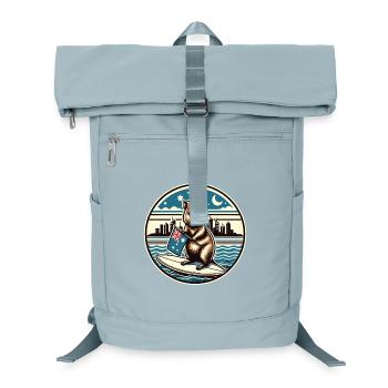 Quokka Surfer Australien Design - Laptop-Rucksack  - Eisblau - Vorne