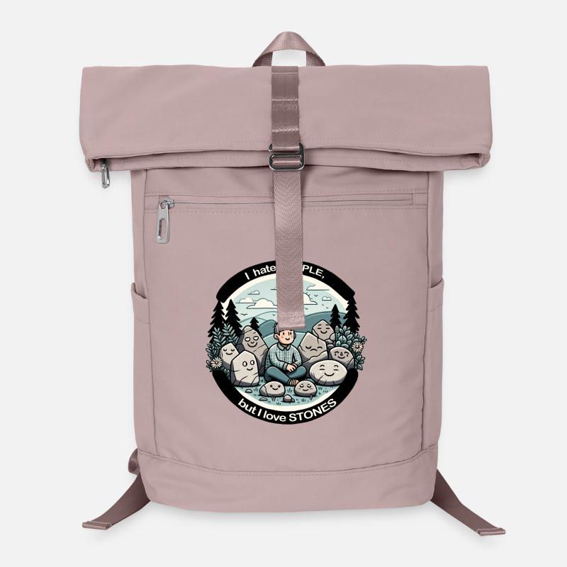 I hate people, but I like stones. Laptop-Rucksack 