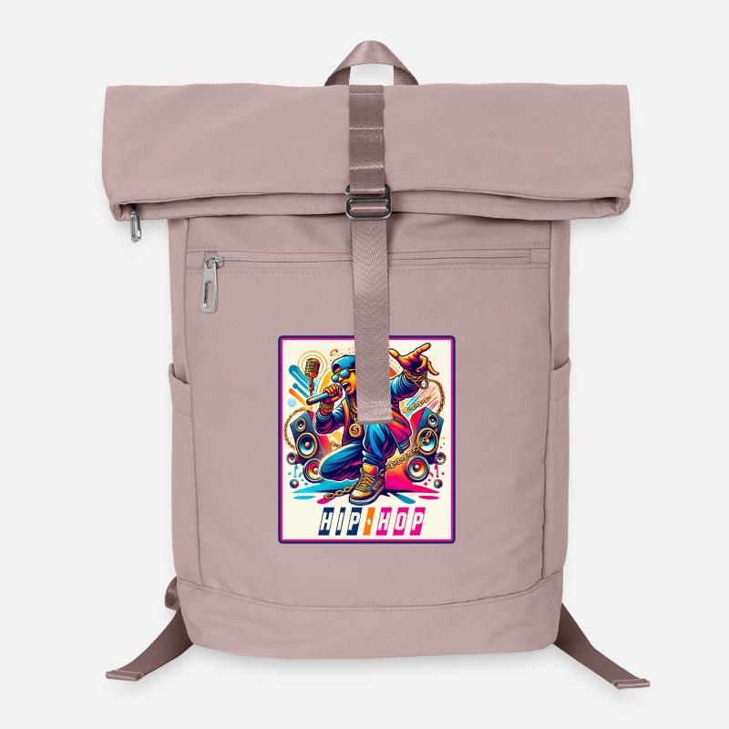 Hip-Hop Vibes – Rapper mit Mikrofon Laptop-Rucksack 