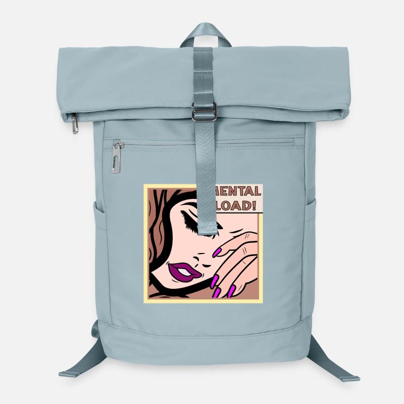 Mentale Belastung Retro Pop Art Laptop-Rucksack 