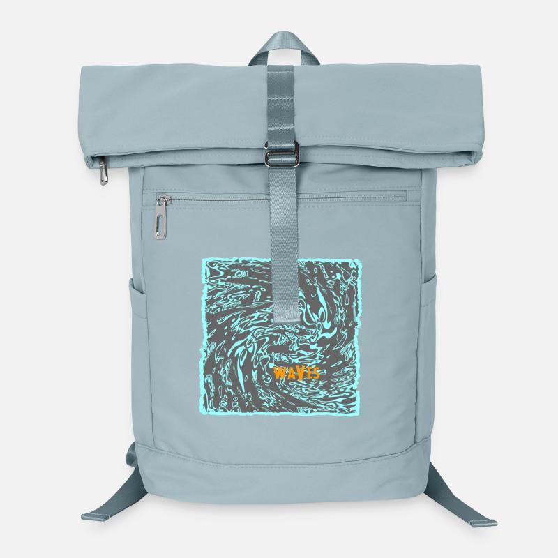 Wave flow neon pattern surf Laptop Backpack