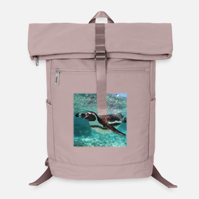 Penguin Underwater Turquoise Ocean Nature Design Laptop Backpack
