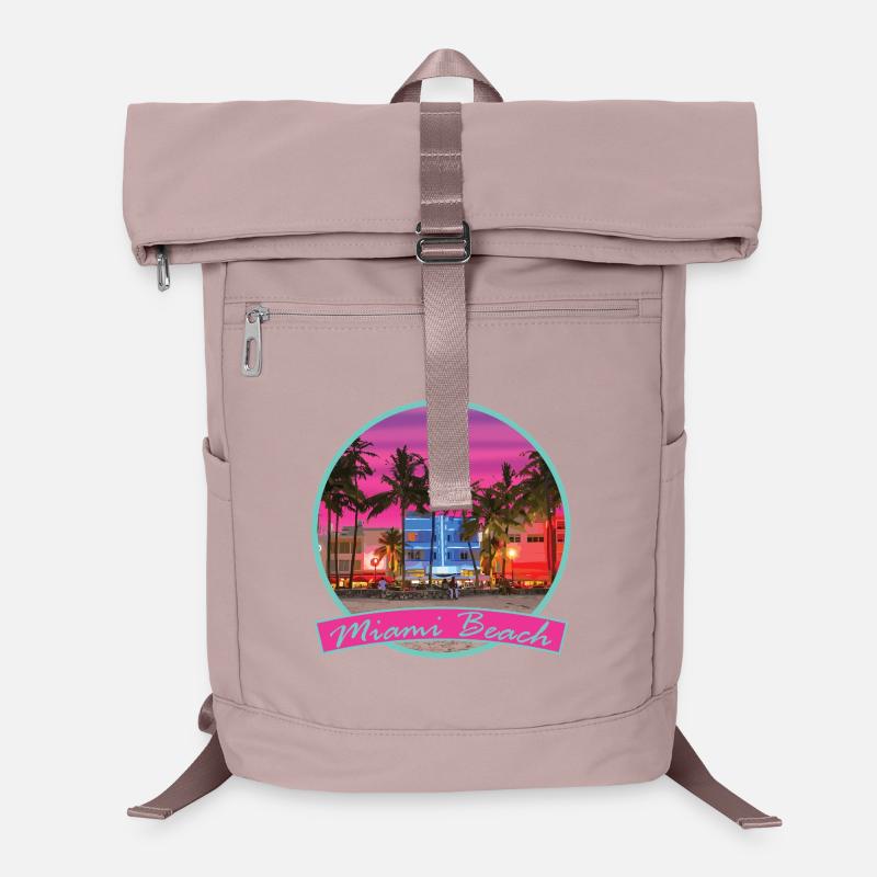 80s Retro Miami Beach Vaporwave Laptop Backpack