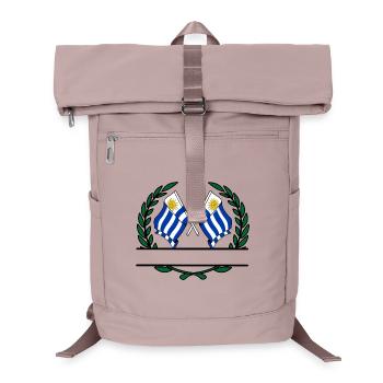 Fahnen Uruguay Lorbeerkranz Banner - Laptop-Rucksack  - Altrosa - Vorne