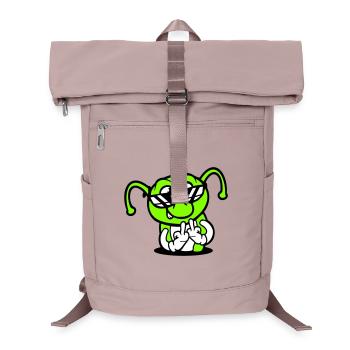 Caterpillar Middle Finger Insult Hole Sunglasses - Laptop Backpack - old pink  - Front