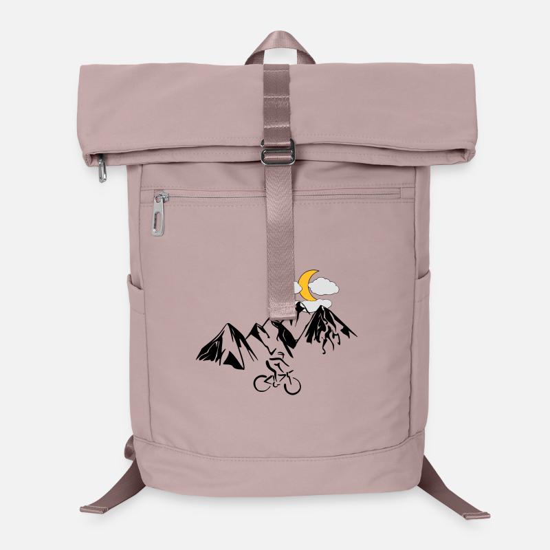 Mountainbiker mit Bergen Laptop-Rucksack 