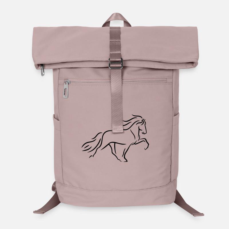 Islandpferd Tölter im Linienstil Laptop-Rucksack 