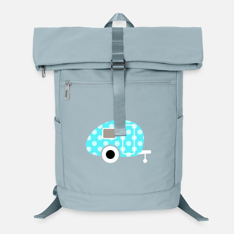 Caravan Dots Camping Points Camping, Vintage Rétro Sac à dos ordinateur