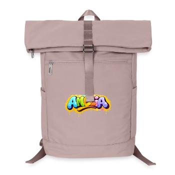 Graffiti Amelia Name Gift Ideal Printable su - Laptop Backpack - old pink  - Front