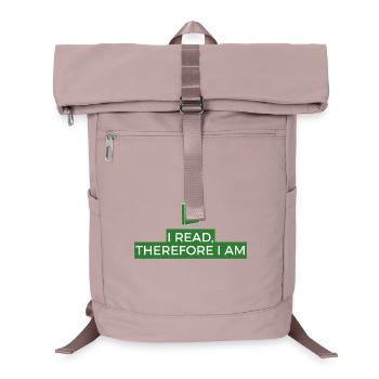 Ich lese, also bin ich Buchphilosophie - Laptop-Rucksack  - Altrosa - Vorne