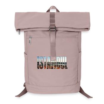 Istanbul Skyline Lettering - Laptop Backpack - old pink  - Front