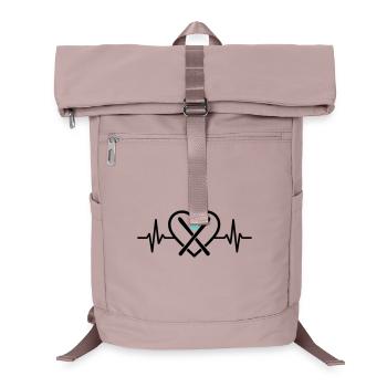 Skiing Heart Snow Mountain Sports Passion - Laptop Backpack - old pink  - Front