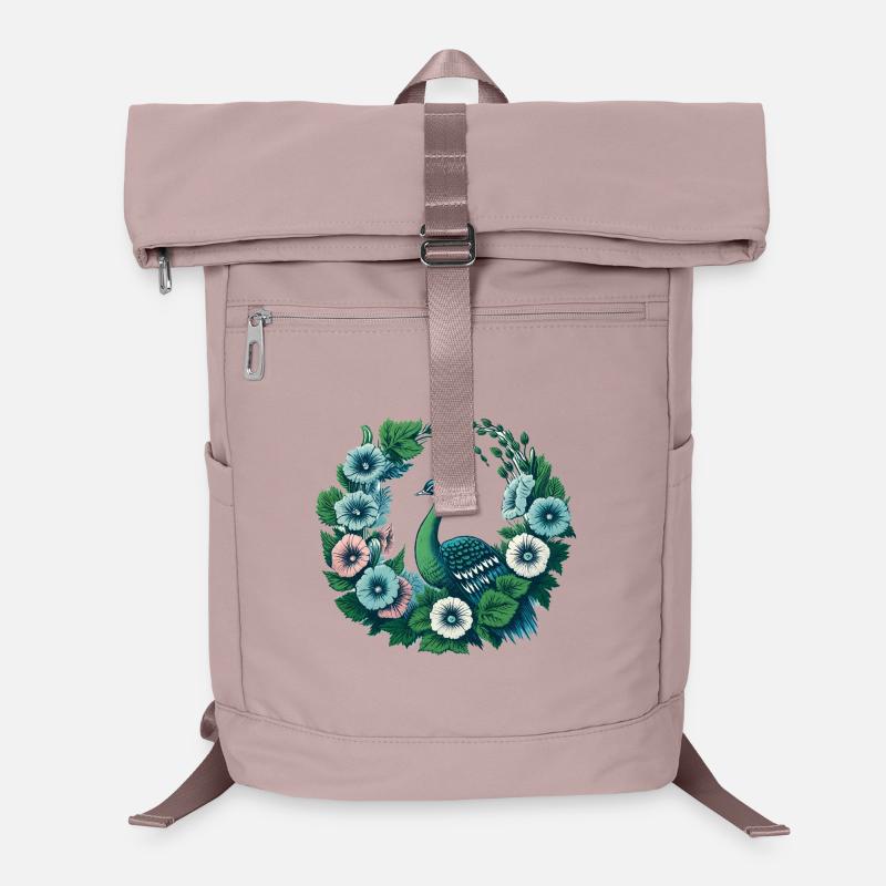 Pfauen-Blumenkreis Laptop-Rucksack 