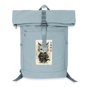 Cats Samurai - Laptop Backpack - ice blue - Front