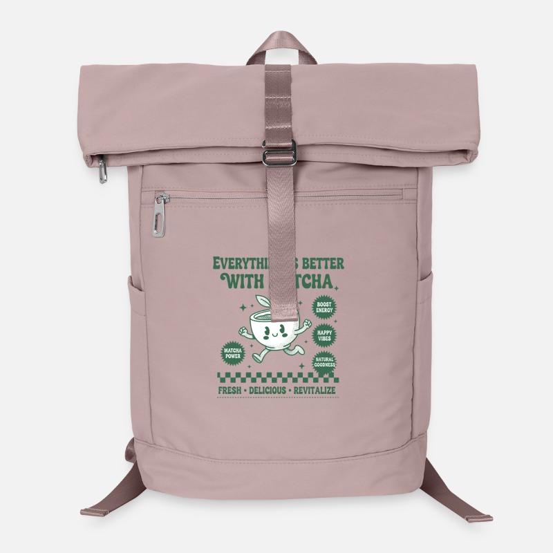 Everything Is Better With Matcha Green Tea Happy Laptop Backpack