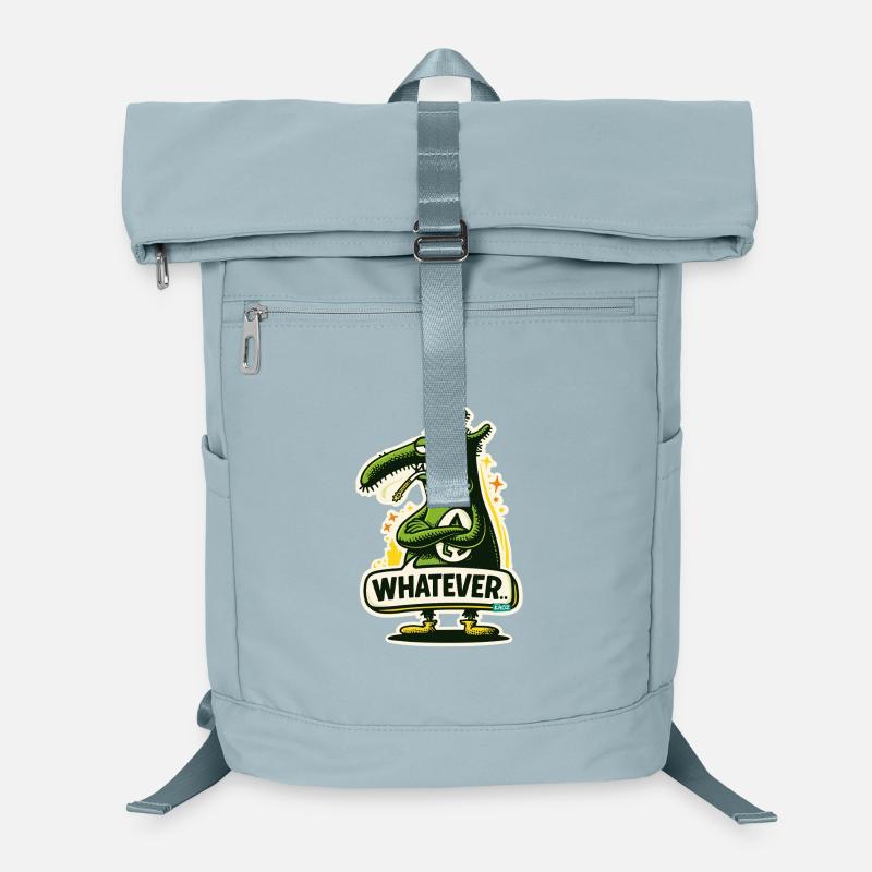 Green Monster Dino with Whatever Attitude Laptop Backpack
