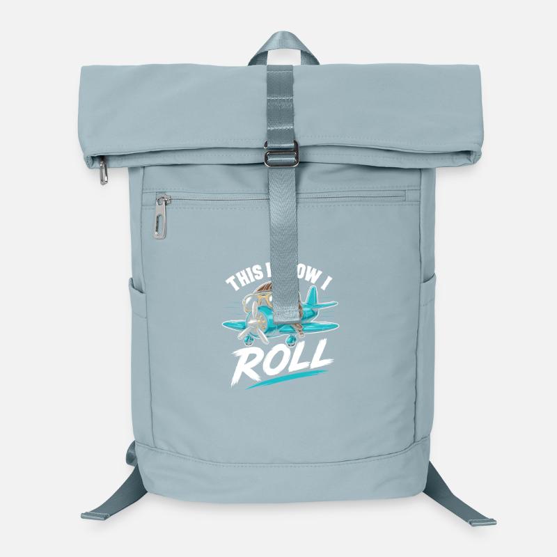 Propellerflugzeug Roll Spruch Laptop-Rucksack 